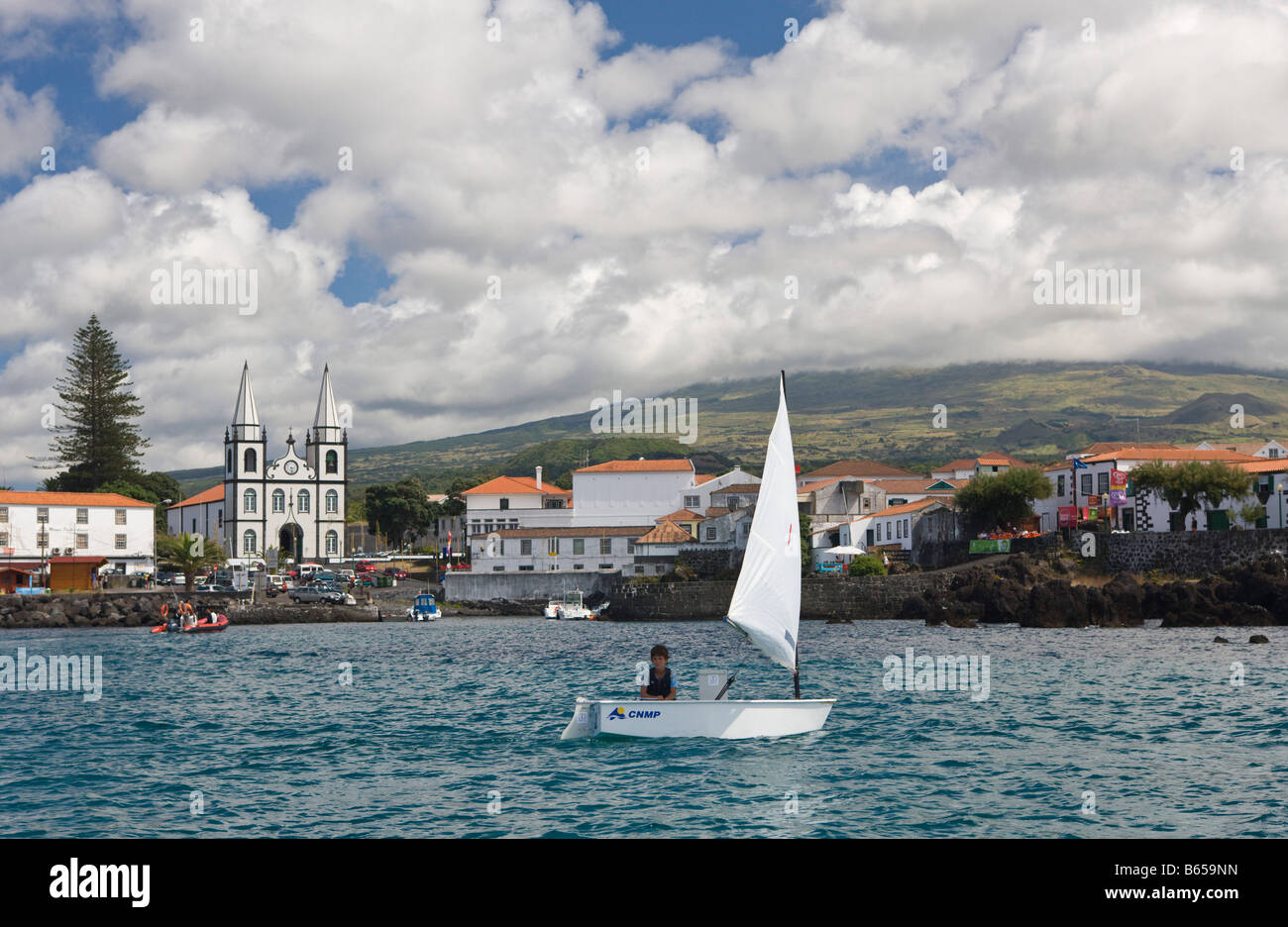 Port Madalena on Pico Pico Island Azores Portugal Stock Photo
