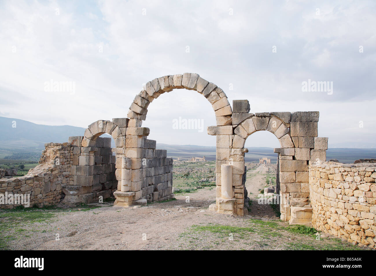 Volubilis, Roman Ruins, Unesco World Heritage, Morocco Stock Photo - Alamy