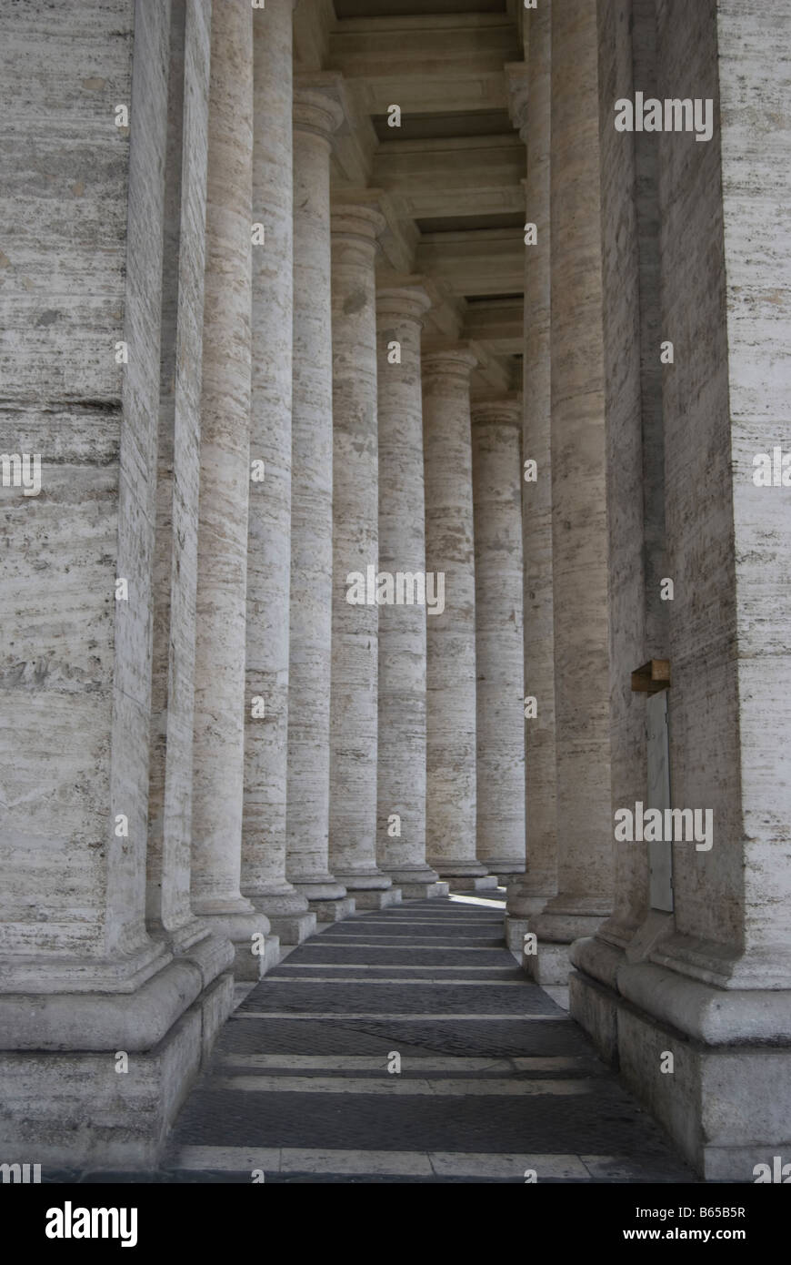 the bernini's colonnade at st. peter's square. vatican city. rome italy Stock Photo