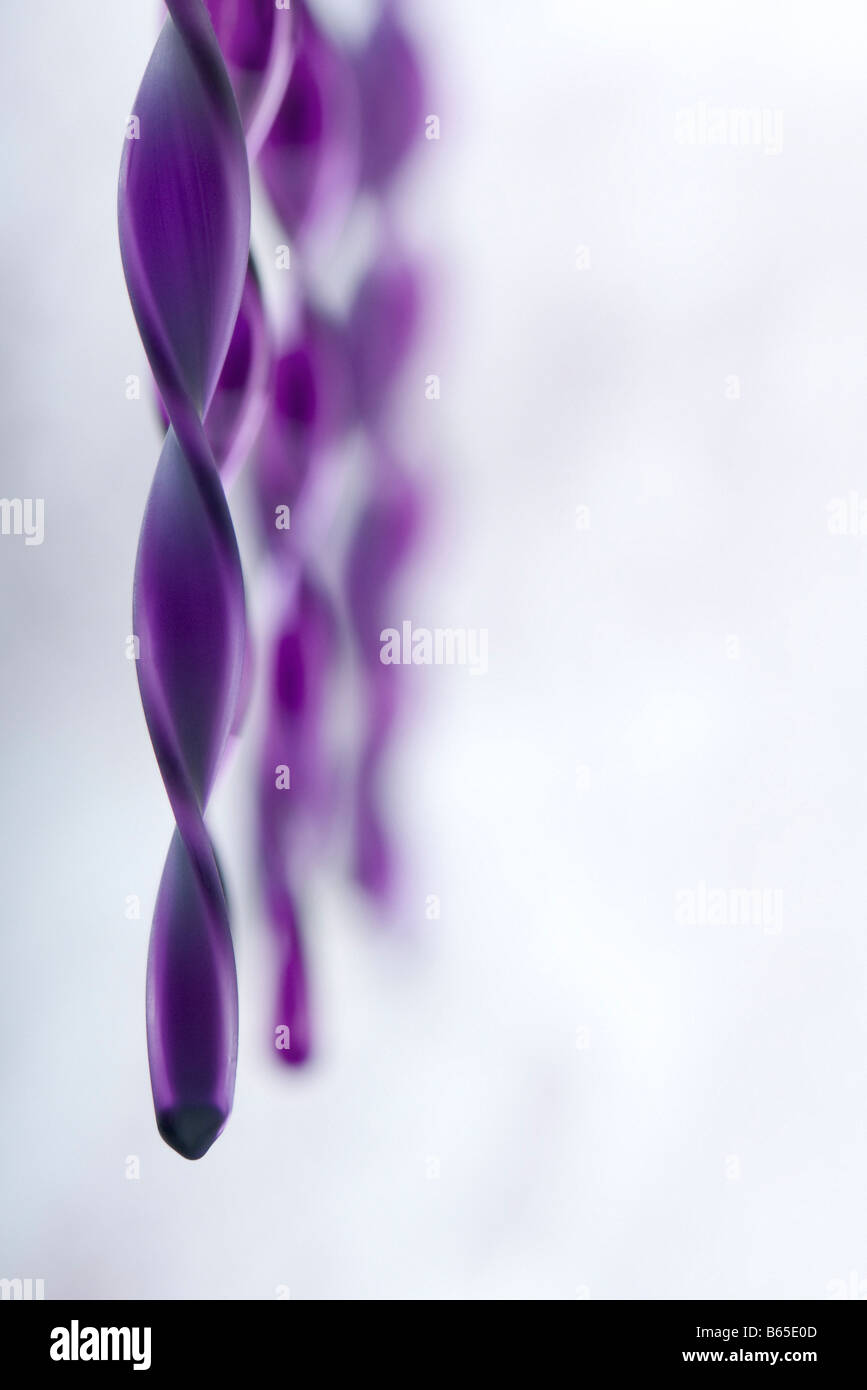 Purple icicle ornaments, close-up Stock Photo