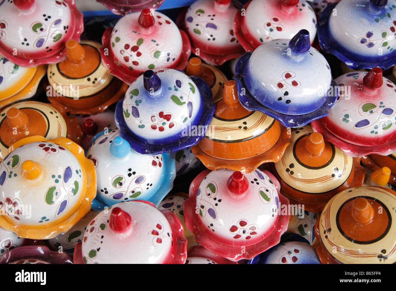 Pottery, market, Rabat, Morocco, Africa Stock Photo Alamy