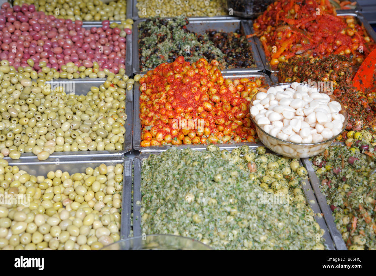 Olives, Market, Rabat, Morocco, Africa Stock Photo