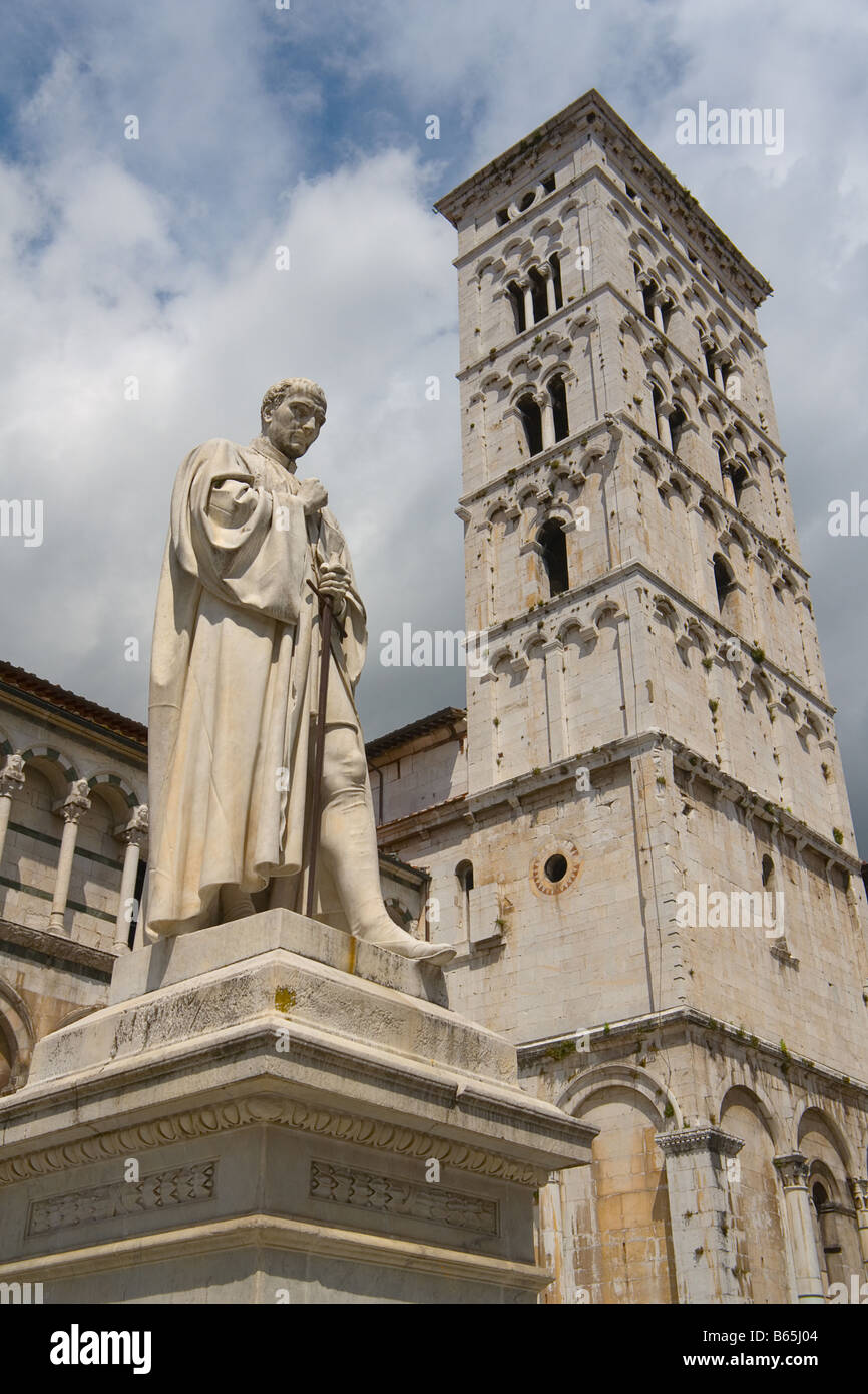 San Michele in Foro is a basilica church in Lucca Stock Photo