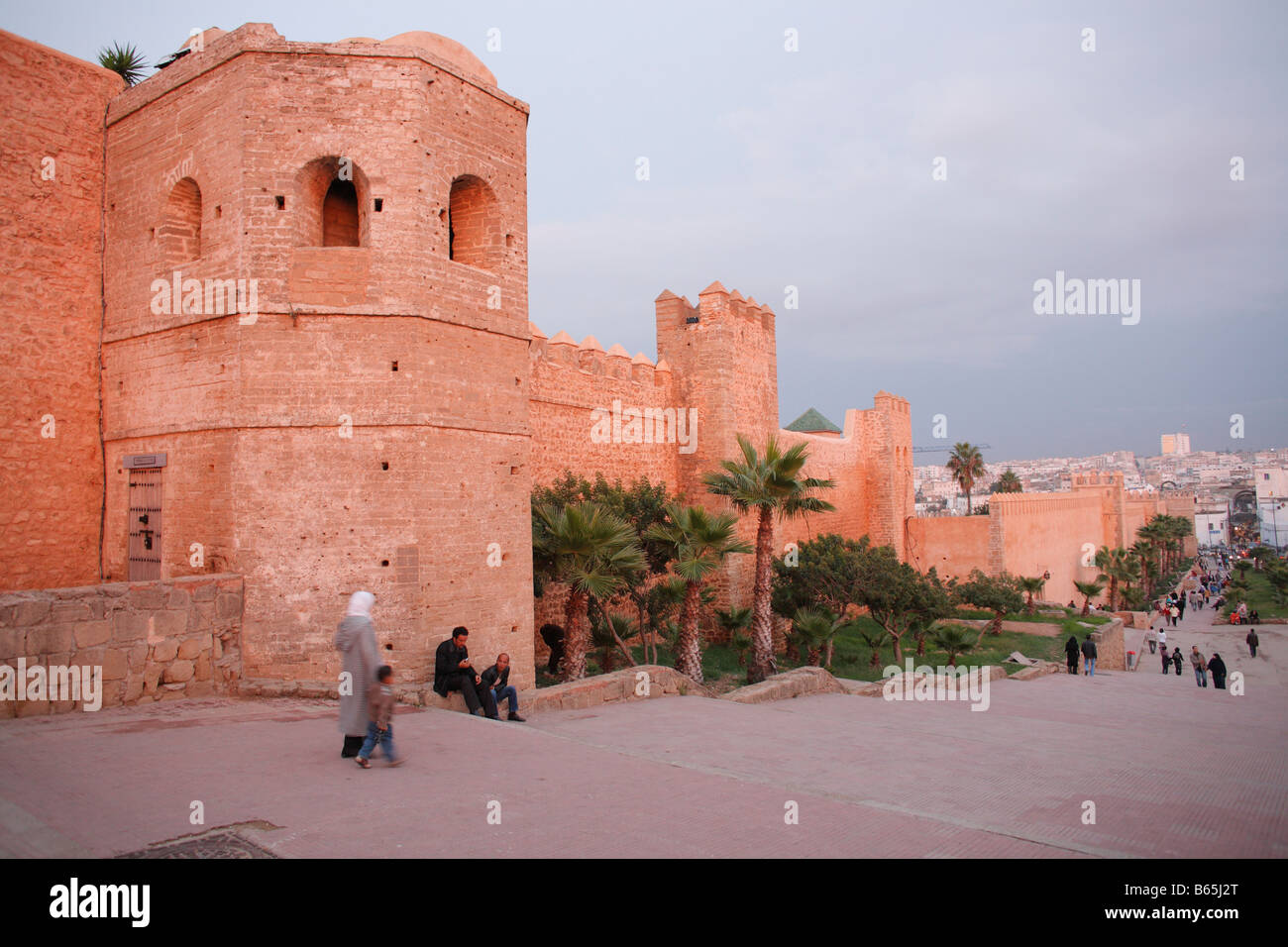 Walls and gate to Kasbah, Rabat, Morocco, Africa Stock Photo - Alamy