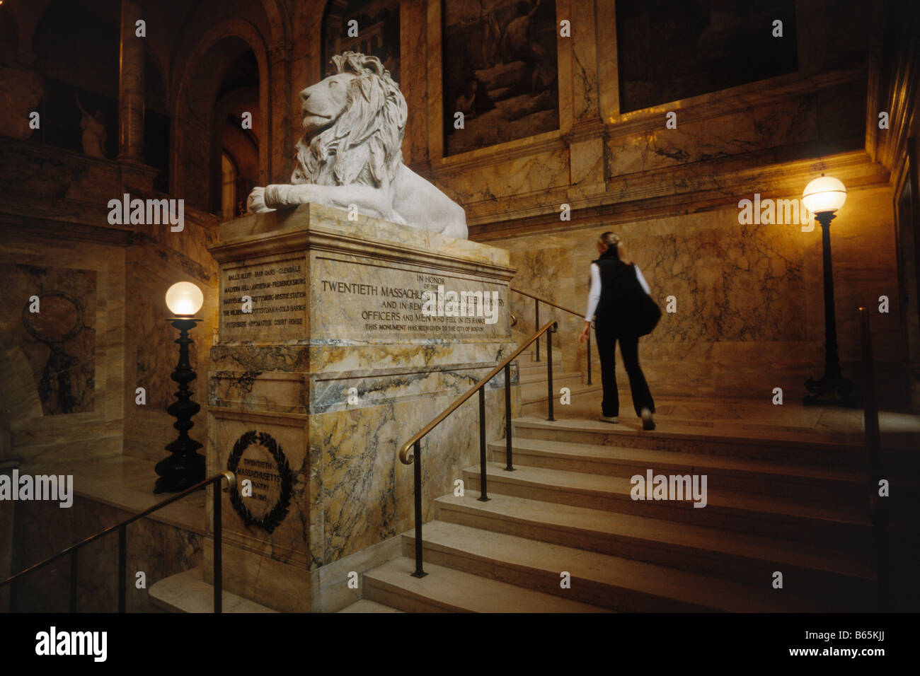 Boston public library staircase hi-res stock photography and images - Alamy