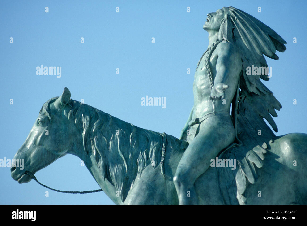 Boston. USA. Cyrus Dallin's Equestrian sculpture Appeal to the Great