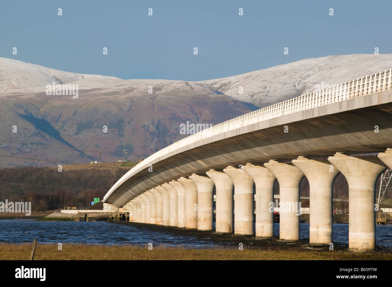 The Clackmannanshire Bridge across the Firth of Forth, Scotland, UK. Stock Photo