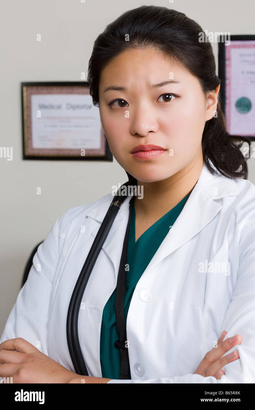 Portrait of confident Asian female doctor Stock Photo - Alamy