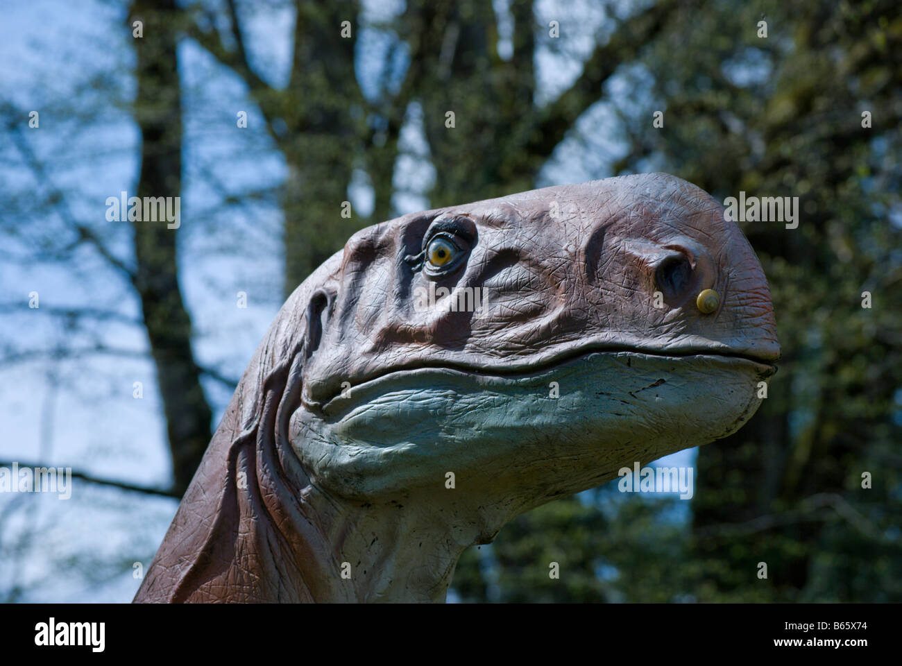 Dinosaur at Dino Zoo, Charbonnières les Sapins, France Stock Photo - Alamy