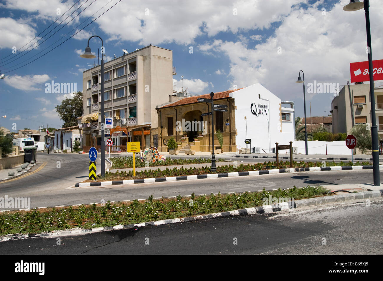 Crossroads in Northen part of Nicosia Stock Photo