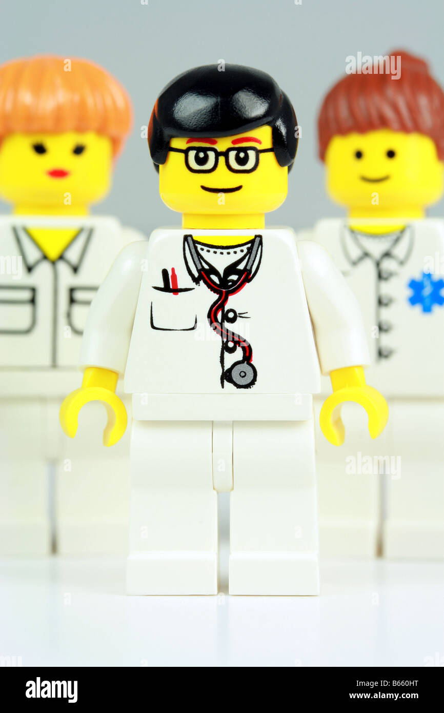 team of lego nurses Stock Photo