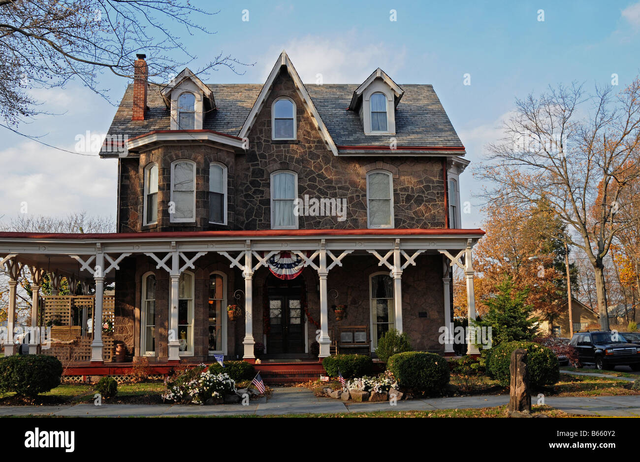 Victorian style house,Bristol, Bucks County, Pennsylvania,USA,North America Stock Photo