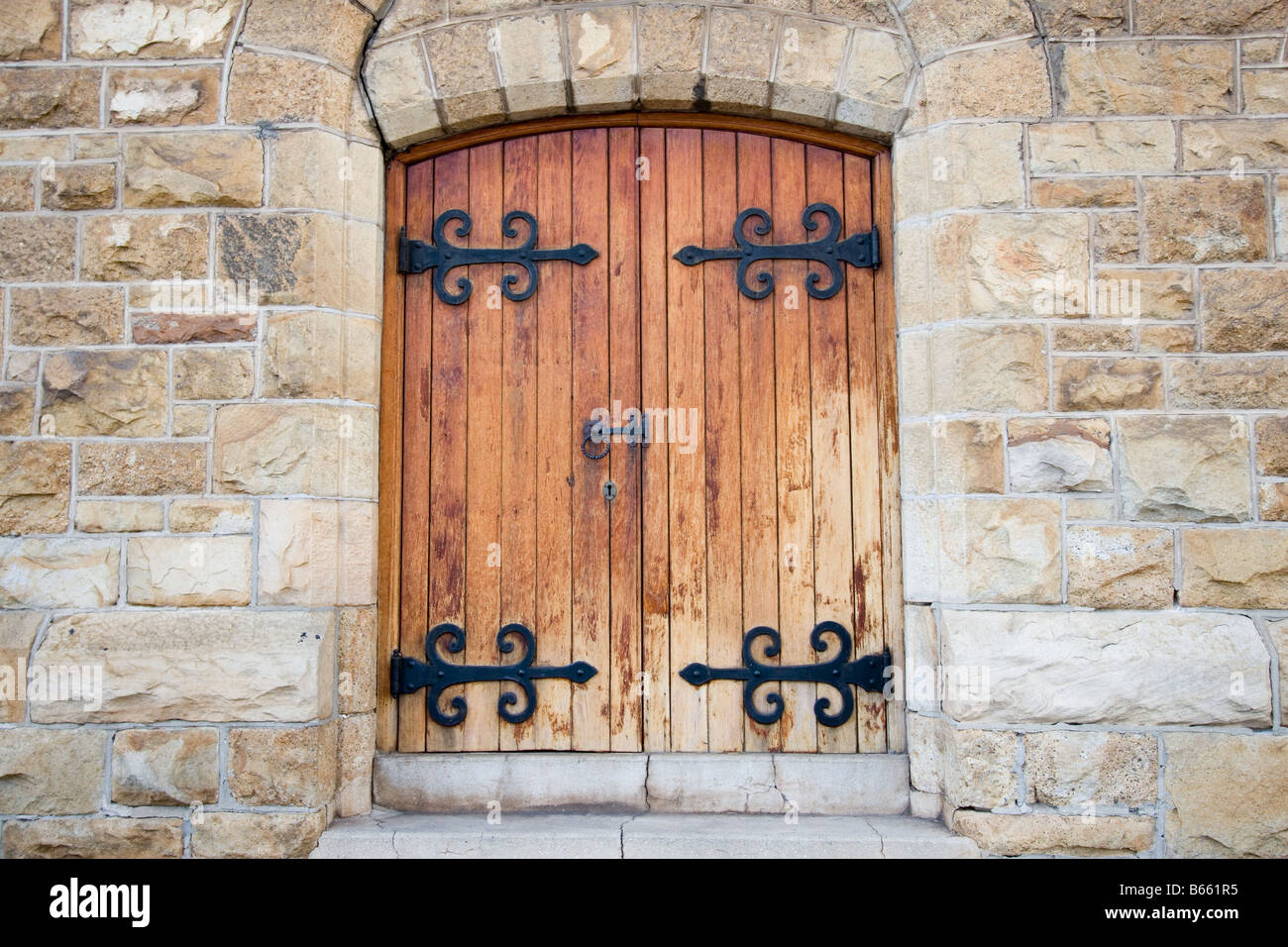 Ornate church door, Cape Town Stock Photo Alamy