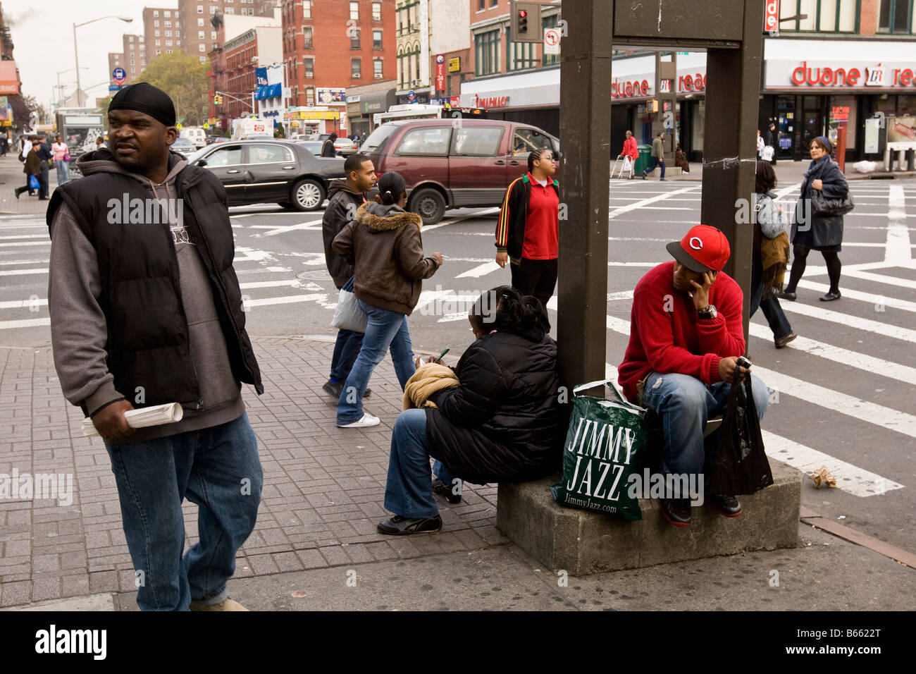 A street corner on 125th street in Harlem New York NY ...