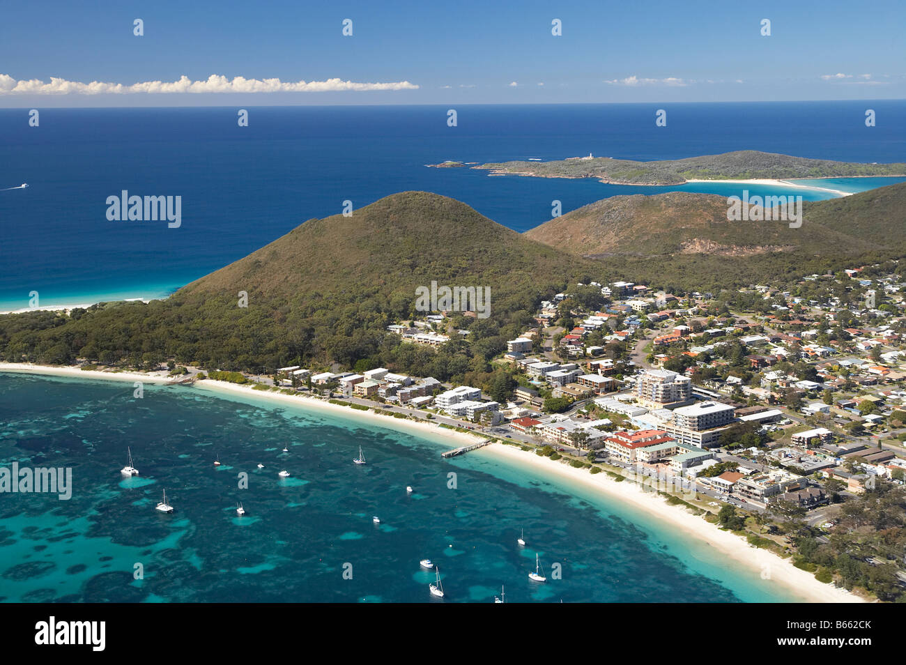 Shoal Bay Port Stephens New South Wales Australia aerial Stock Photo Alamy