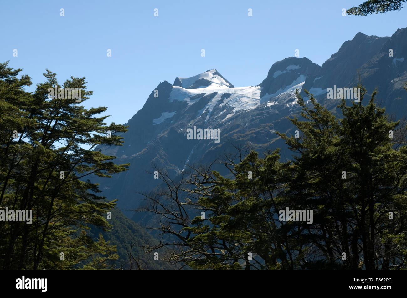 The Humboldt Mountains from the Routeburn track, Mount Aspiring National Park, South Island, New Zealand Stock Photo