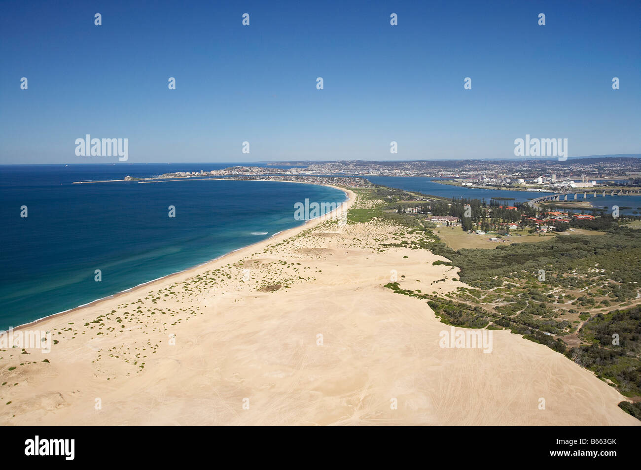 Aerial view of stockton beach hires stock photography and images Alamy