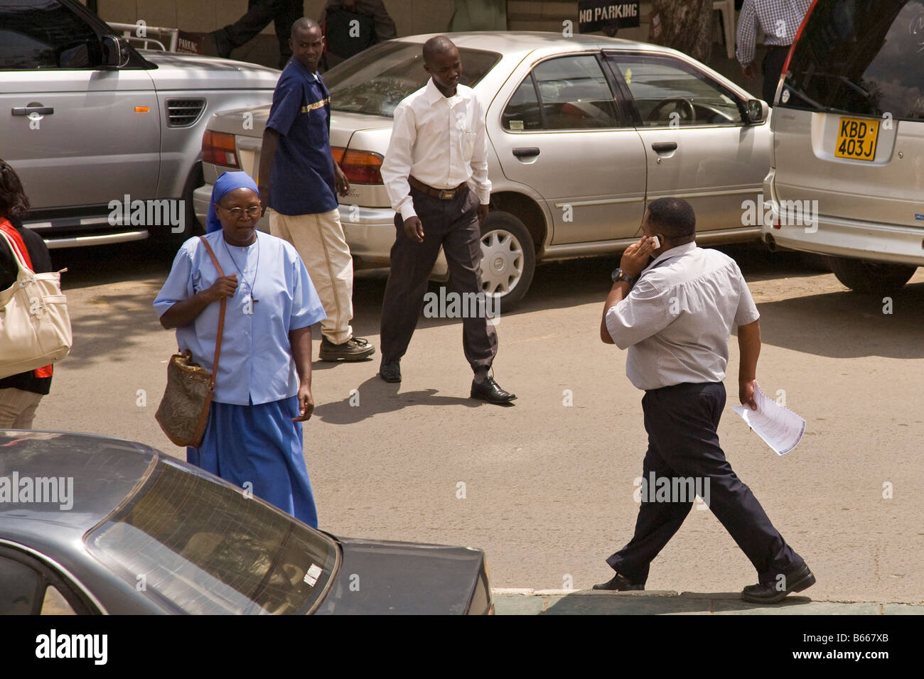 Mobile phone call Nairobi Kenya Africa Stock Photo Alamy