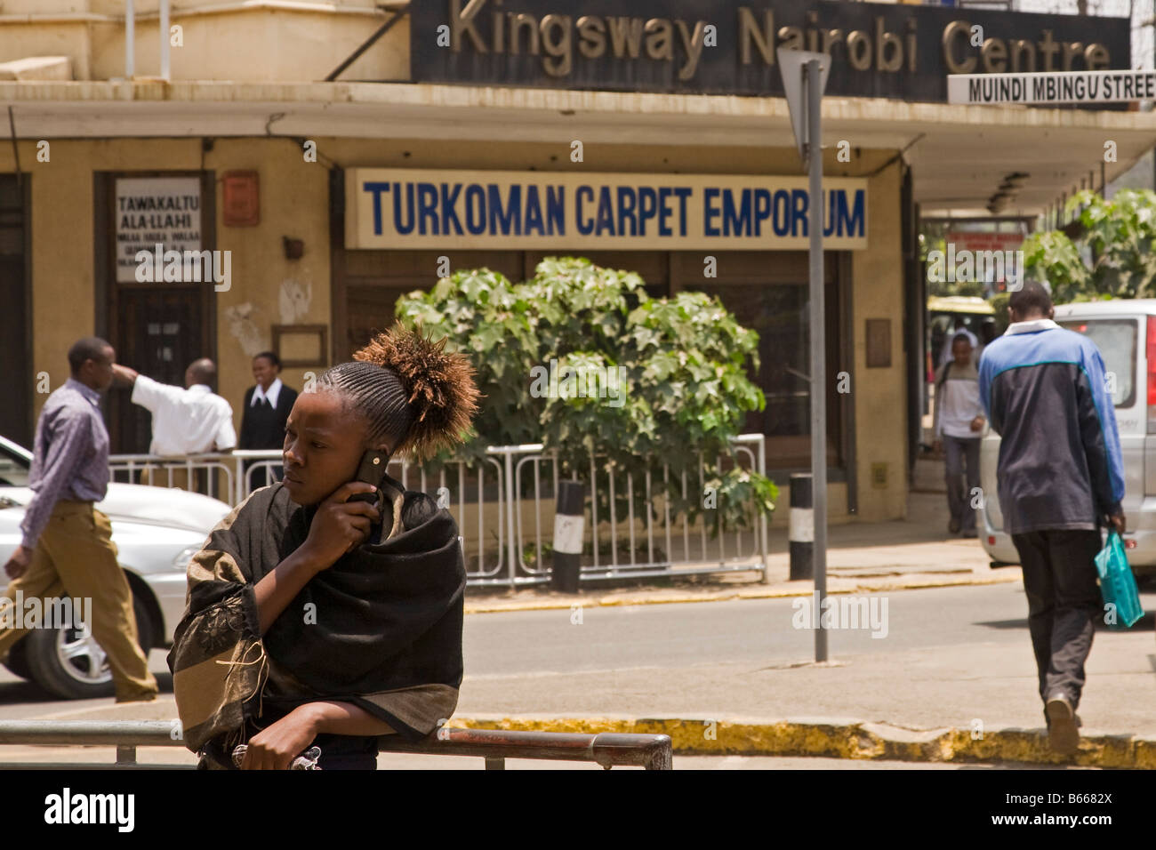 Mobile phone call Nairobi Kenya Africa Stock Photo Alamy
