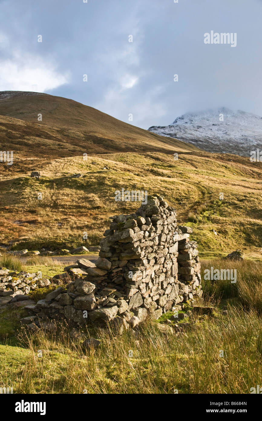 ruined cottage in Glen Lyon Stock Photo