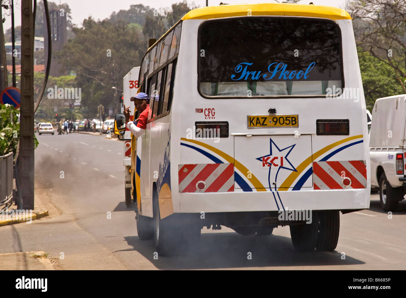 Traffic central Nairobi Kenya Africa Stock Photo Alamy