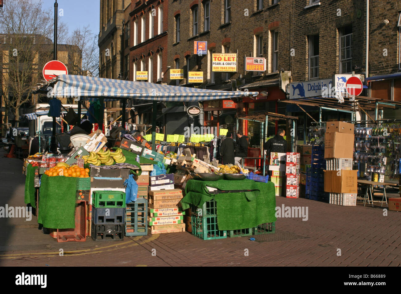 Leather Lane Market London Stock Photo Alamy