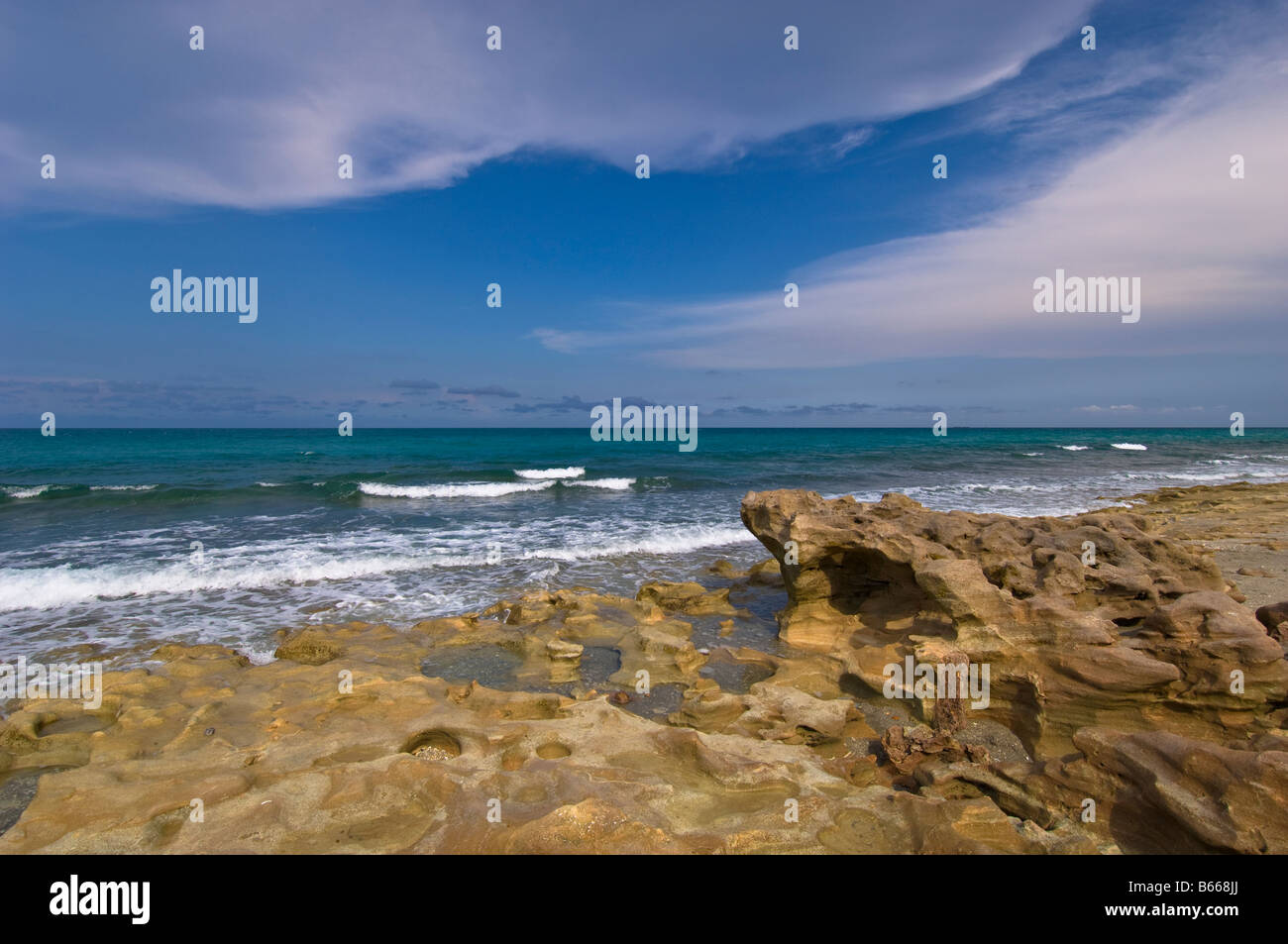 Beach on Jupiter Island Gold Coast Florida United States of America Stock Photo