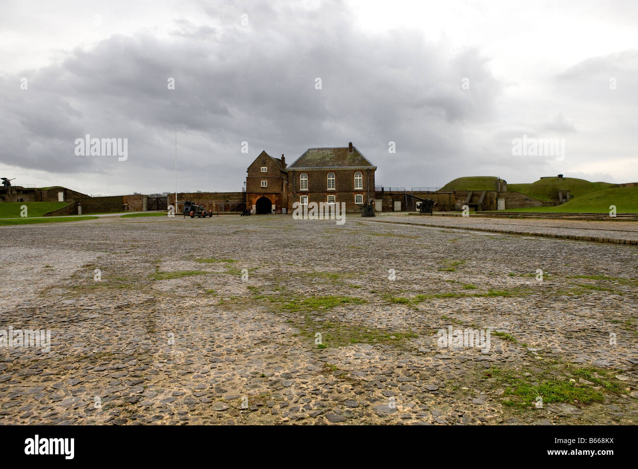 Tilbury Fort on the Thames near London and its parade ground Tilbury