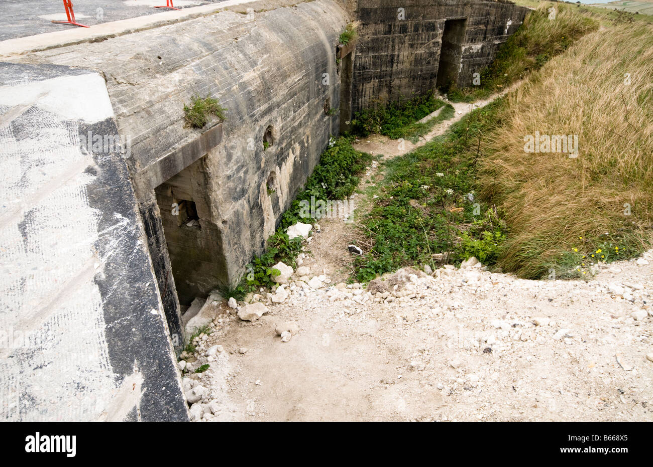 Remains of War Bunker Near Calais, Pas de Calais, France Stock Photo