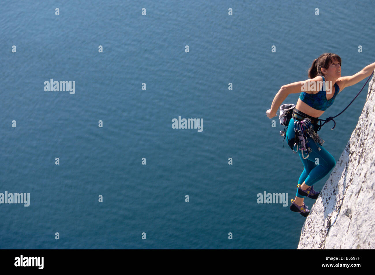 Female rock climber Stock Photo Alamy