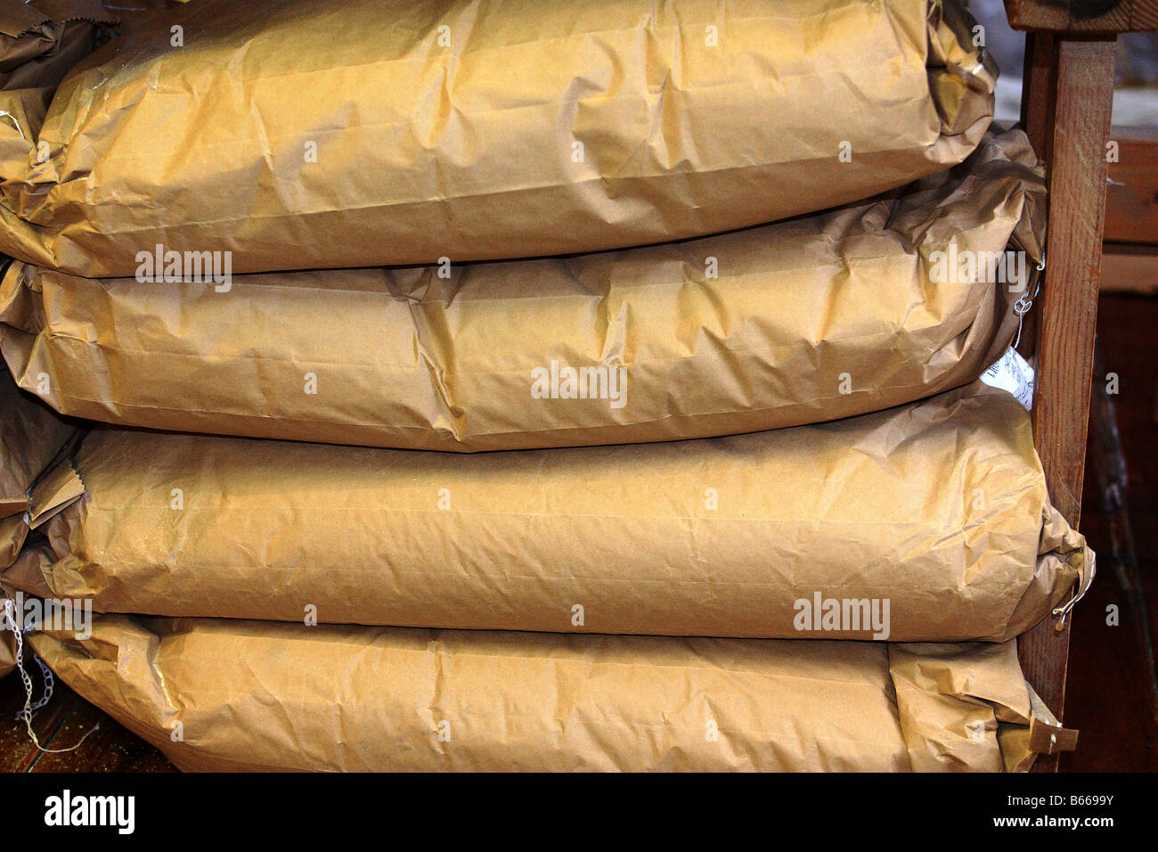 Sacks of Flower in Water Mill. War Eagle, Arkansas, USA Stock Photo Alamy