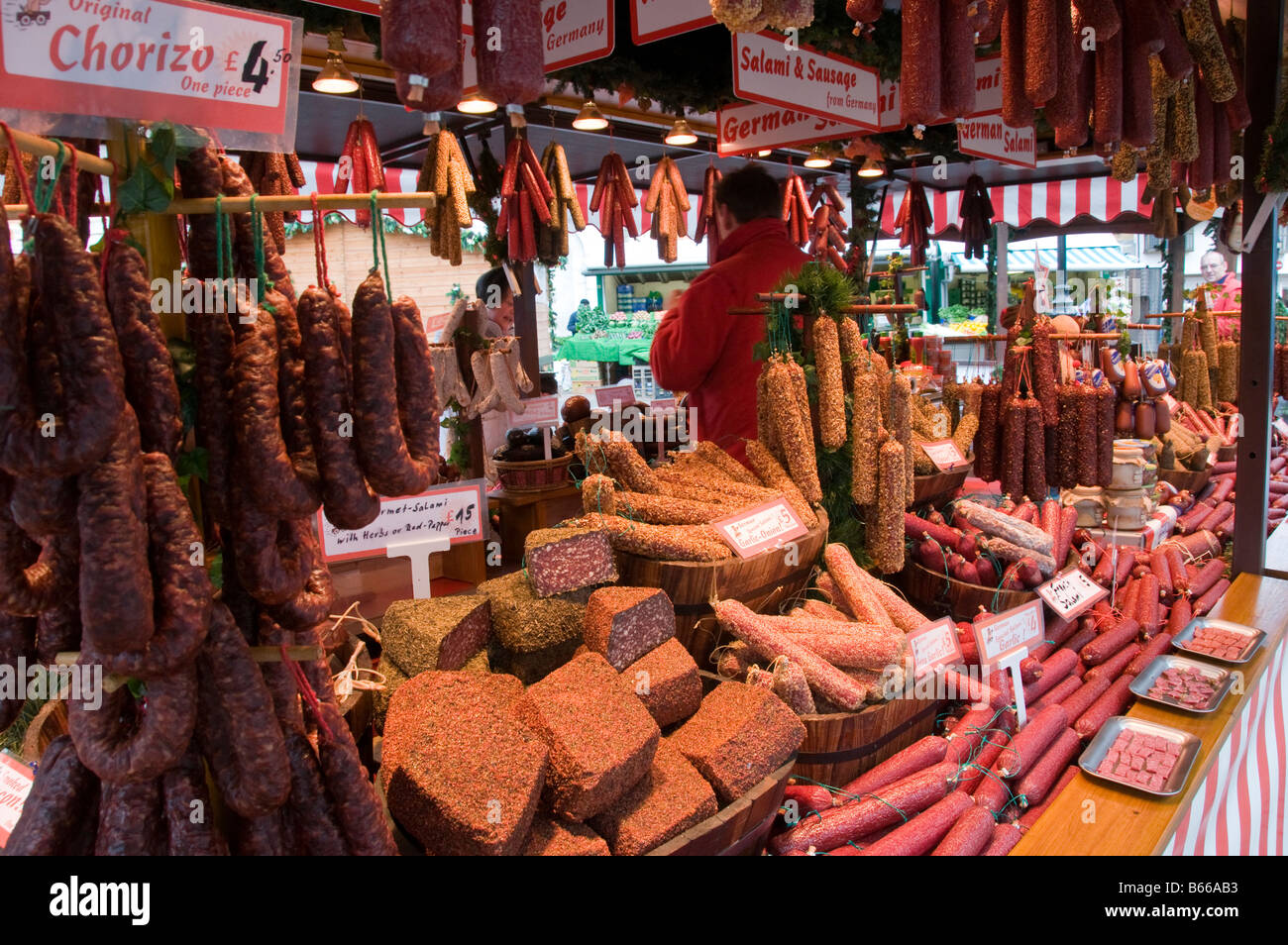 Delicatessen Stall At The German Christmas Market Held In Kingston Upon Thames Surrey England Stock Photo Alamy Delicatessen Stall At The German Christmas Market Held In Kingston Upon Thames Surrey England Stock Photo Alamy