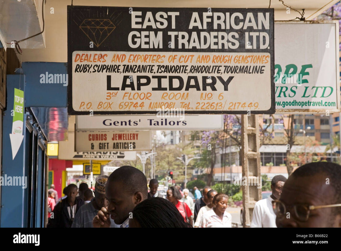 Shopping street Nairobi Kenya Africa Stock Photo Alamy