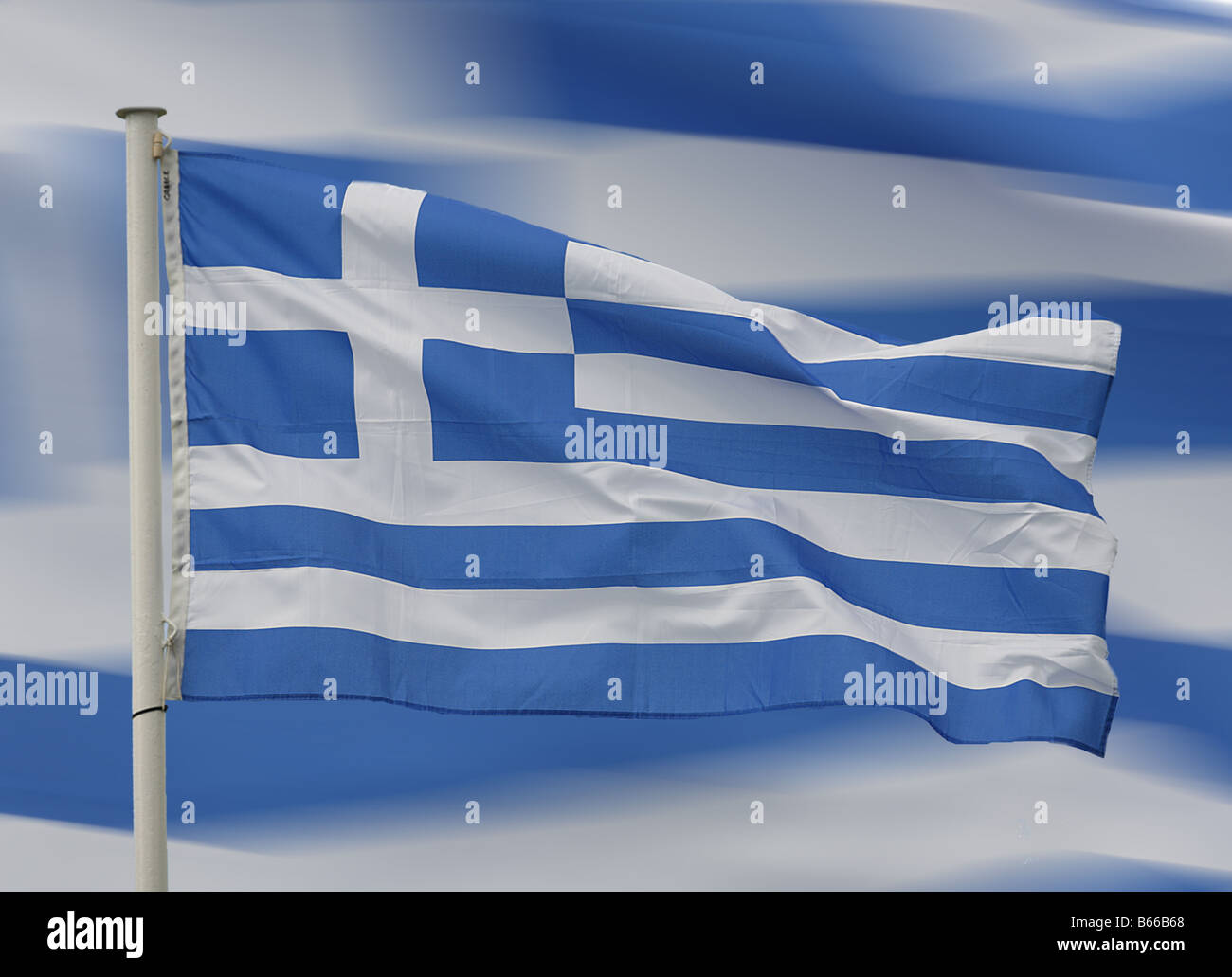 Greek Flag Concept Stock Photo