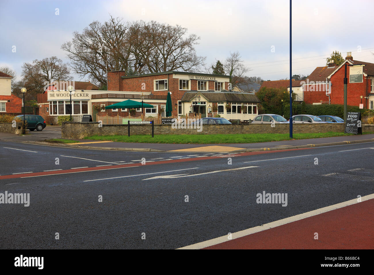 The Woodpecker Inn, a typical English pub in Waterlooville Hampshire