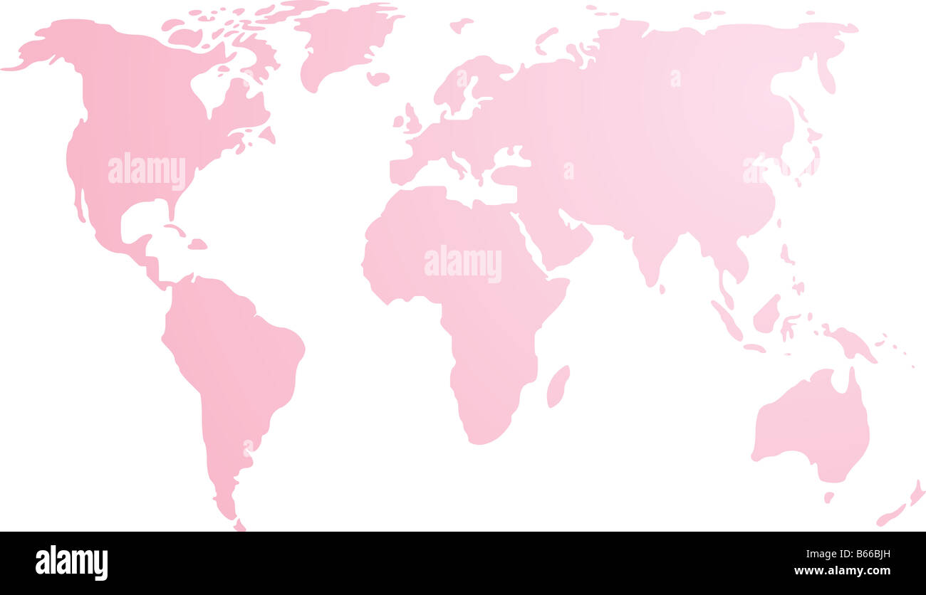 Map of the world illustration simple outline gradient colors Stock ...