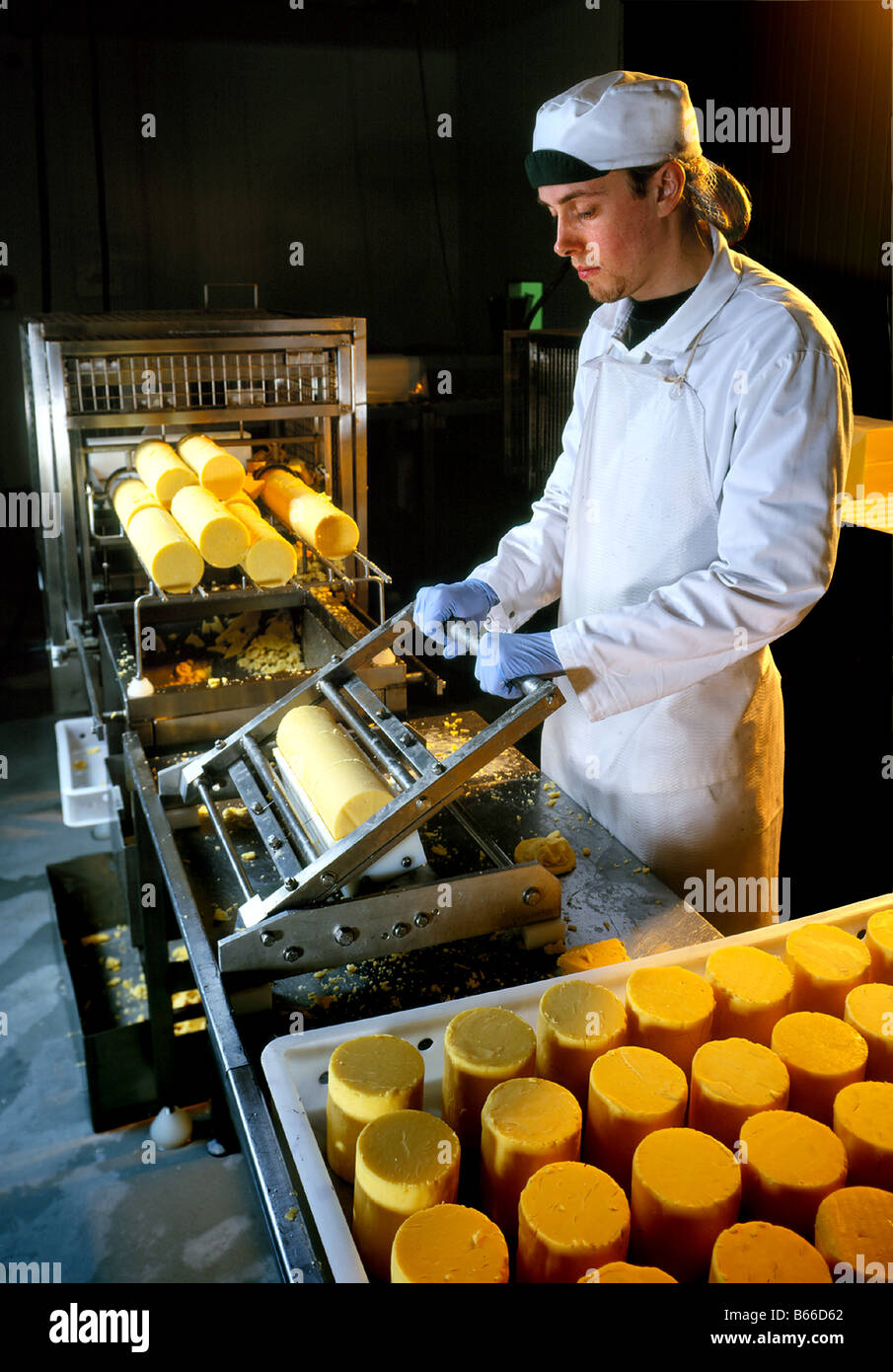 Cheese cheesemaking North Wales Stock Photo Alamy