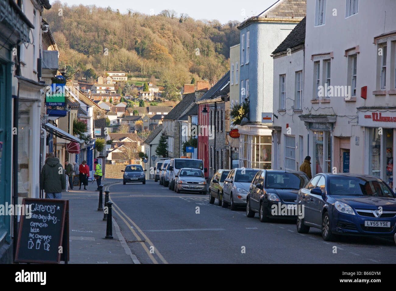 Looking down Ludgate Hill, WottonunderEdge Gloucestershire England
