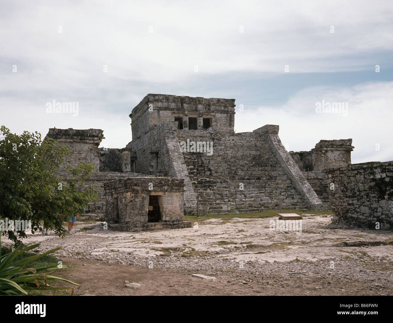 Tulum, Mexico. El Castillo Stock Photo