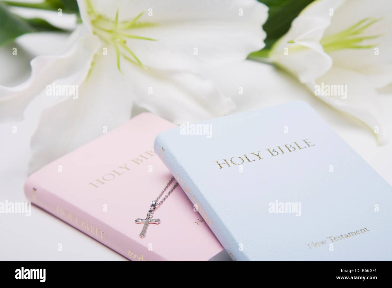 Holy Bible and flowers Stock Photo Alamy