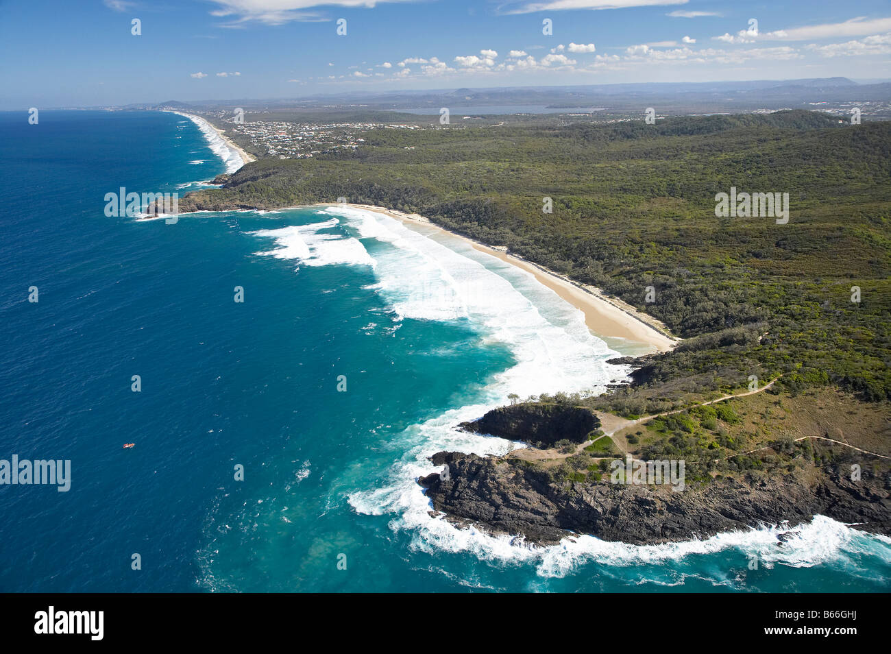 Noosa Head and Alexandria Bay Noosa National Park Sunshine Coast Queensland Australia aerial