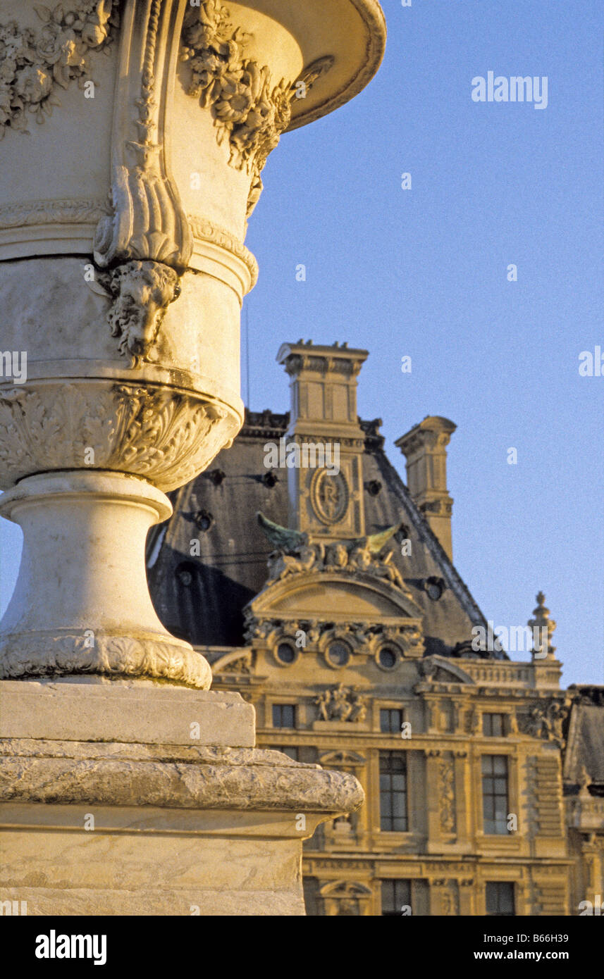 Garden Sculpture Urn Louvre Stock Photo Alamy