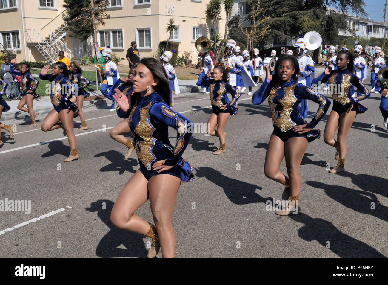 Young female participants in the yearly Caribbean festival parade put ...