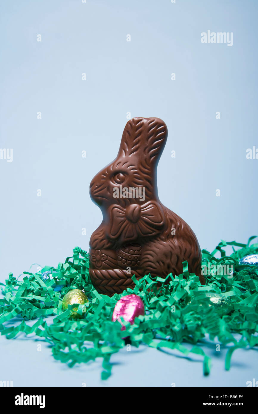 Chocolate bunny Stock Photo
