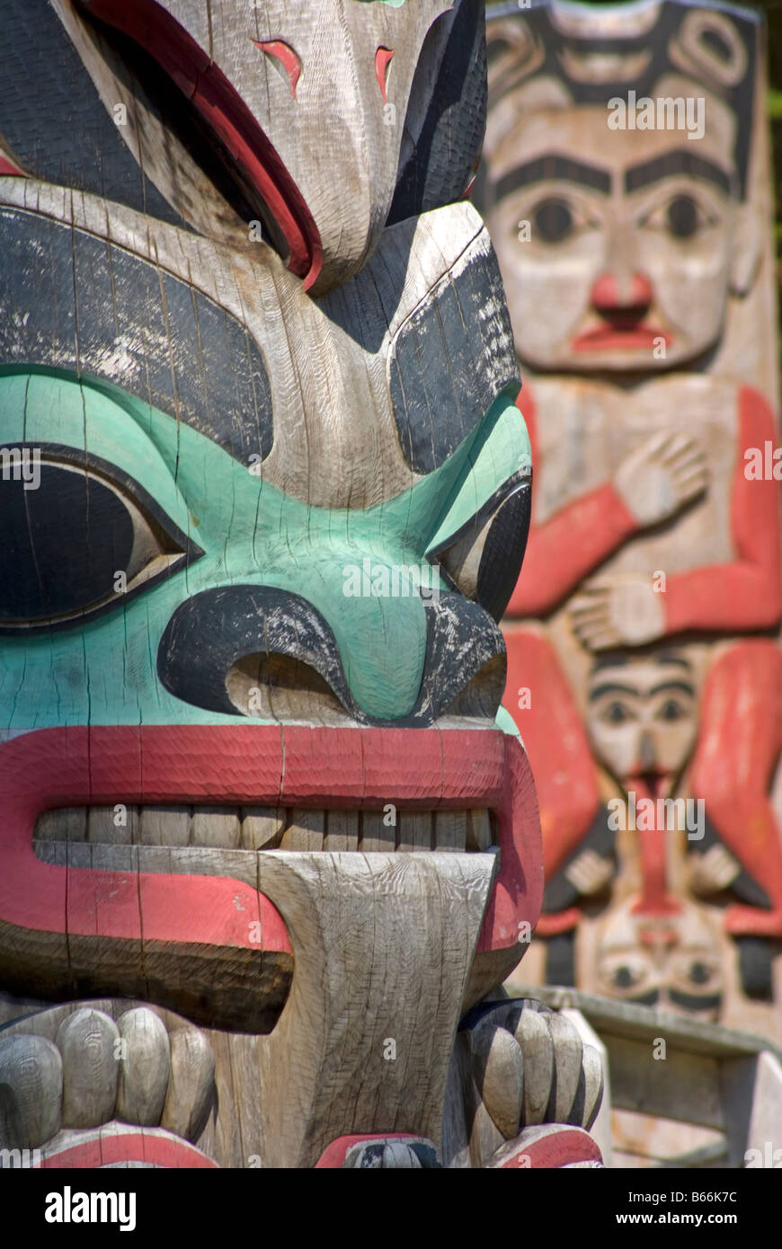 Totem pole at Sitka National Historical Park, Alaska Stock Photo - Alamy