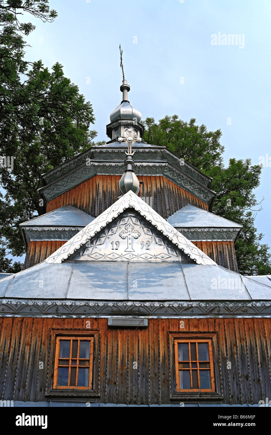 Wooden church of St. John (1830s), Yaremcha, Zakarpattia Oblast, Ukraine Stock Photo