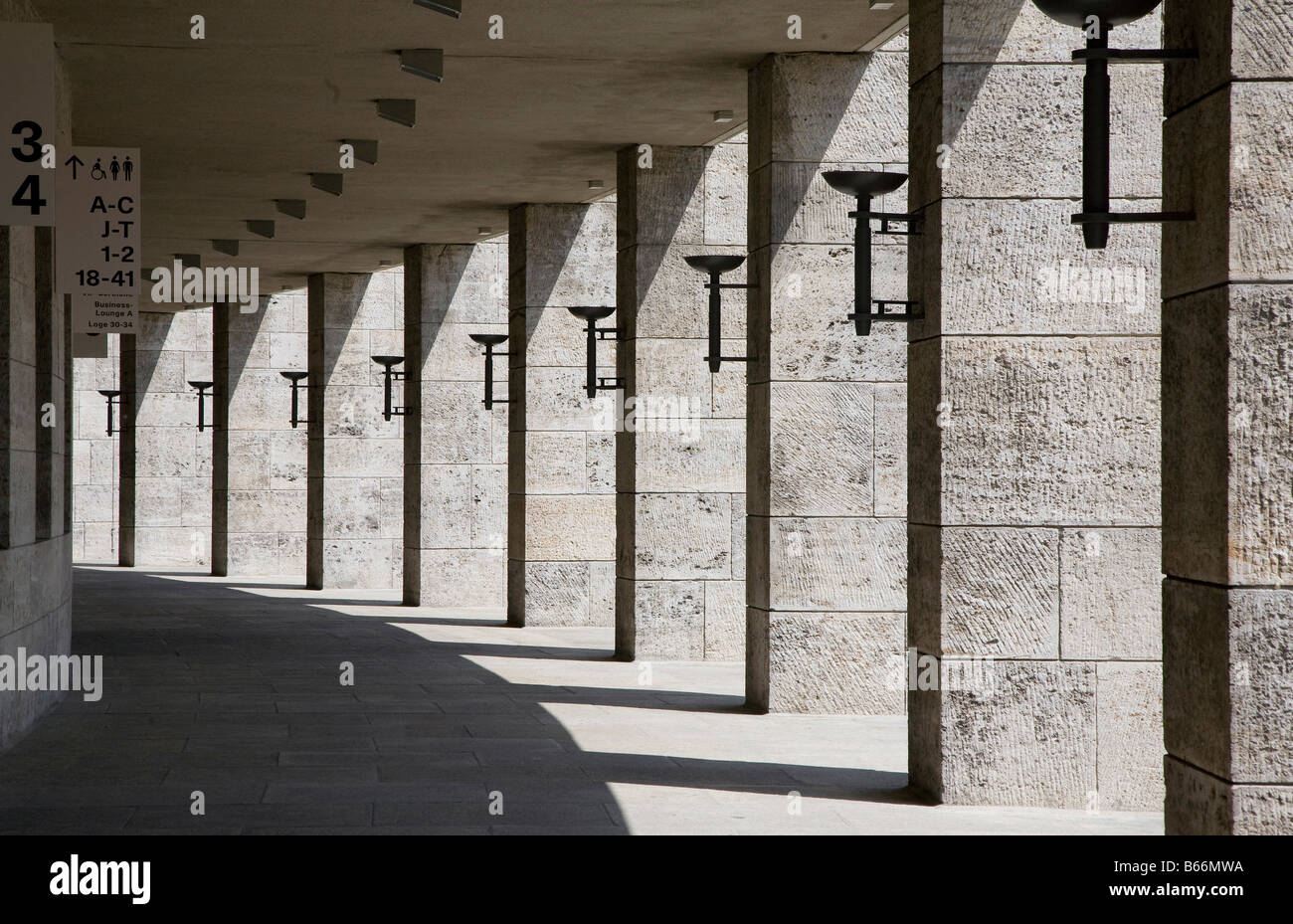 Berlin, Olympiastadion, unterer Umgang Stock Photo