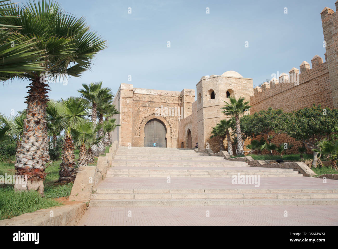 Walls and gate to Kasbah, Rabat, Morocco, Africa Stock Photo - Alamy