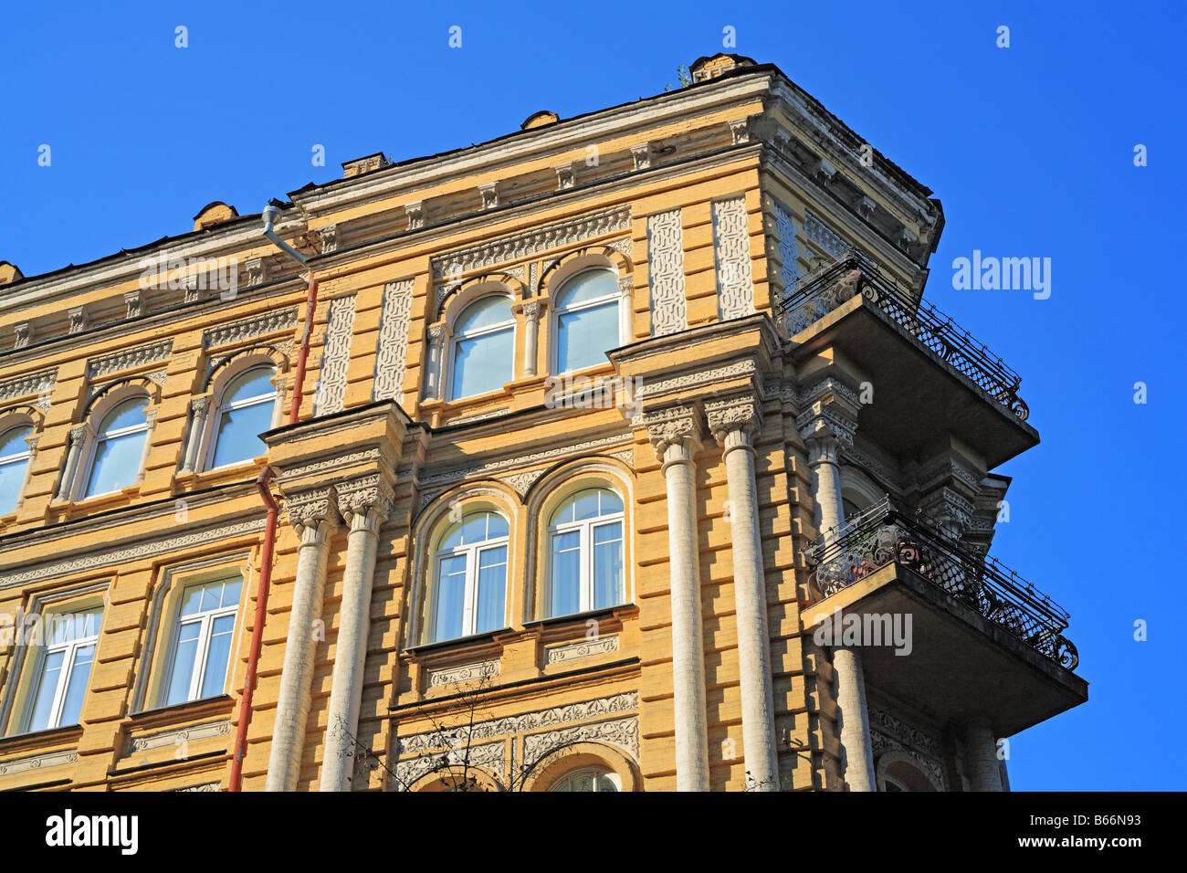 Vintage city architecture, early 20th century building, Kiev, Ukraine ...