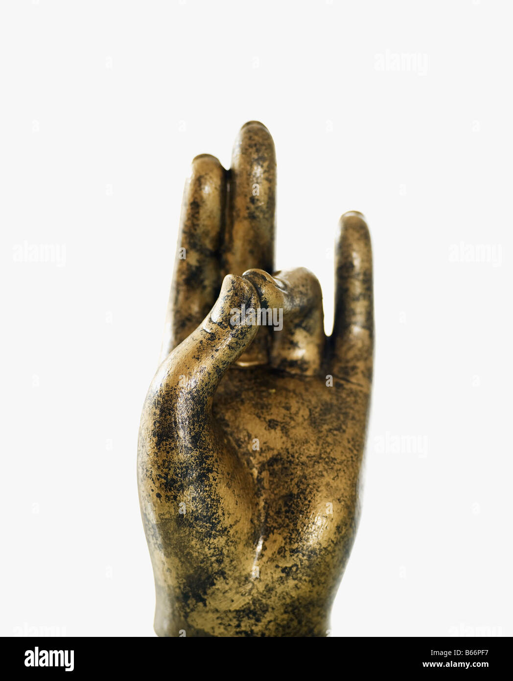 Bronze Sculpture of Hand Stock Photo